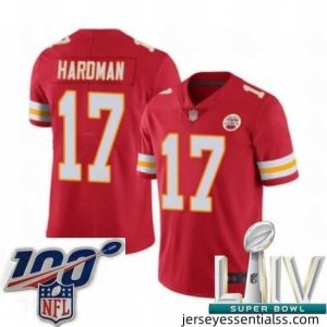 2020 Super Bowl LIV Kansas City Chiefs #17 Mecole Hardman Red Team Color Vapor Untouchable Limited Player Football Jersey