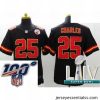 2020 Super Bowl LIV Kansas City Chiefs #25 Jamaal Charles Black Team Color Vapor Untouchable Limited Player Football Jersey
