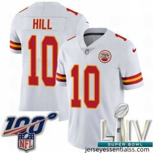 2020 Super Bowl LIV Nike Kansas City Chiefs #10 Tyreek Hill White Vapor Untouchable Limited Player NFL Jersey