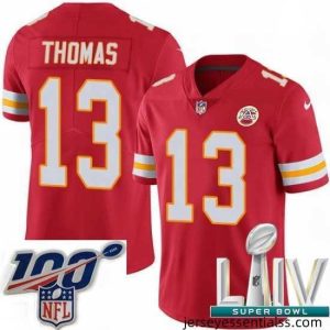 2020 Super Bowl LIV Nike Kansas City Chiefs #13 De'Anthony Thomas Red Team Color Vapor Untouchable Limited Player NFL Jersey