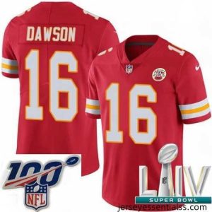 2020 Super Bowl LIV Nike Kansas City Chiefs #16 Len Dawson Red Team Color Vapor Untouchable Limited Player NFL Jersey