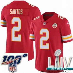 2020 Super Bowl LIV Nike Kansas City Chiefs #2 Cairo Santos Red Team Color Vapor Untouchable Limited Player NFL Jersey