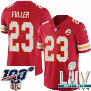 2020 Super Bowl LIV Nike Kansas City Chiefs #23 Kendall Fuller Red Team Color Vapor Untouchable Limited Player NFL Jersey