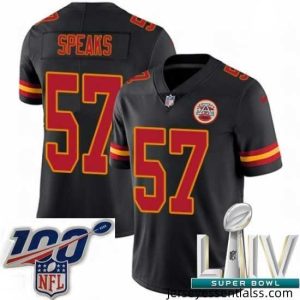 2020 Super Bowl LIV Nike Kansas City Chiefs #57 Breeland Speaks Limited Black Rush Vapor Untouchable NFL Jersey