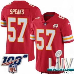 2020 Super Bowl LIV Nike Kansas City Chiefs #57 Breeland Speaks Red Team Color Vapor Untouchable Limited Player NFL Jersey