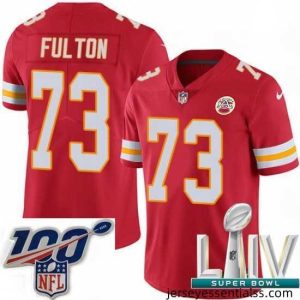 2020 Super Bowl LIV Nike Kansas City Chiefs #73 Zach Fulton Red Team Color Vapor Untouchable Limited Player NFL Jersey