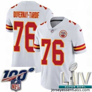 2020 Super Bowl LIV Nike Kansas City Chiefs #76 Laurent Duvernay-Tardif White Vapor Untouchable Limited Player NFL Jersey