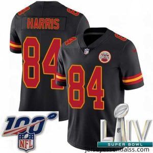 2020 Super Bowl LIV Nike Kansas City Chiefs #84 Demetrius Harris Limited Black Rush Vapor Untouchable NFL Jersey