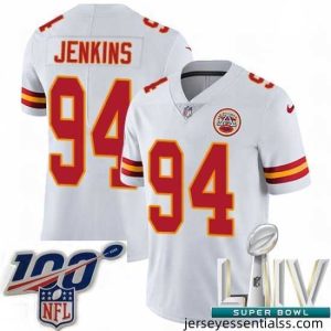 2020 Super Bowl LIV Nike Kansas City Chiefs #94 Jarvis Jenkins White Vapor Untouchable Limited Player NFL Jersey