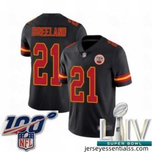 2020 Super Bowl LIV Kansas City Chiefs #21 Bashaud Breeland Limited Black Rush Vapor Untouchable Football Jersey