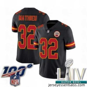 2020 Super Bowl LIV Kansas City Chiefs #32 Tyrann Mathieu Limited Black Rush Vapor Untouchable Football Jersey