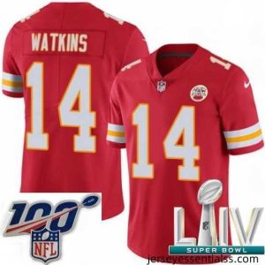 2020 Super Bowl LIV Nike Kansas City Chiefs #14 Sammy Watkins Red Team Color Vapor Untouchable Limited Player NFL Jersey