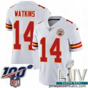 2020 Super Bowl LIV Nike Kansas City Chiefs #14 Sammy Watkins White Vapor Untouchable Limited Player NFL Jersey