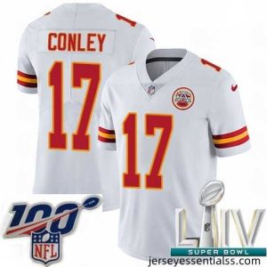 2020 Super Bowl LIV Nike Kansas City Chiefs #17 Chris Conley White Vapor Untouchable Limited Player NFL Jersey