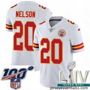 2020 Super Bowl LIV Nike Kansas City Chiefs #20 Steven Nelson White Vapor Untouchable Limited Player NFL Jersey