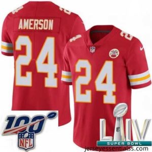 2020 Super Bowl LIV Nike Kansas City Chiefs #24 David Amerson Red Team Color Vapor Untouchable Limited Player NFL Jersey