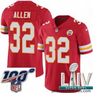 2020 Super Bowl LIV Nike Kansas City Chiefs #32 Marcus Allen Red Team Color Vapor Untouchable Limited Player NFL Jersey