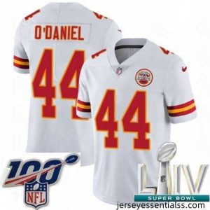 2020 Super Bowl LIV Nike Kansas City Chiefs #44 Dorian O'Daniel White Vapor Untouchable Limited Player NFL Jersey