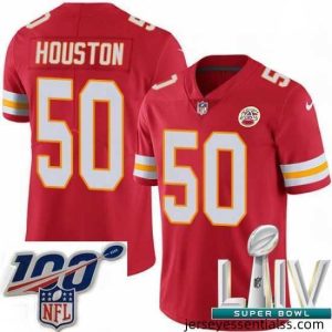 2020 Super Bowl LIV Nike Kansas City Chiefs #50 Justin Houston Red Team Color Vapor Untouchable Limited Player NFL Jersey