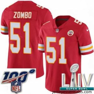 2020 Super Bowl LIV Nike Kansas City Chiefs #51 Frank Zombo Red Team Color Vapor Untouchable Limited Player NFL Jersey