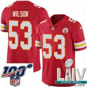 2020 Super Bowl LIV Nike Kansas City Chiefs #53 Ramik Wilson Red Team Color Vapor Untouchable Limited Player NFL Jersey
