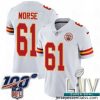 2020 Super Bowl LIV Nike Kansas City Chiefs #61 Mitch Morse White Vapor Untouchable Limited Player NFL Jersey