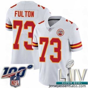 2020 Super Bowl LIV Nike Kansas City Chiefs #73 Zach Fulton White Vapor Untouchable Limited Player NFL Jersey