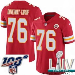 2020 Super Bowl LIV Nike Kansas City Chiefs #76 Laurent Duvernay-Tardif Red Team Color Vapor Untouchable Limited Player NFL Jersey