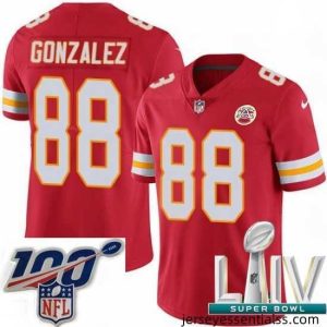 2020 Super Bowl LIV Nike Kansas City Chiefs #88 Tony Gonzalez Red Team Color Vapor Untouchable Limited Player NFL Jersey