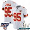 2020 Super Bowl LIV Nike Kansas City Chiefs #95 Chris Jones White Vapor Untouchable Limited Player NFL Jersey