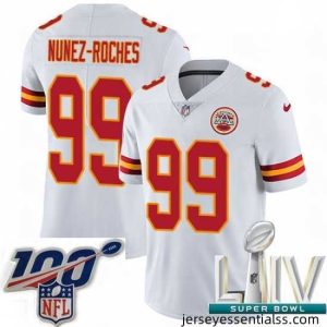 2020 Super Bowl LIV Nike Kansas City Chiefs #99 Rakeem Nunez-Roches White Vapor Untouchable Limited Player NFL Jersey