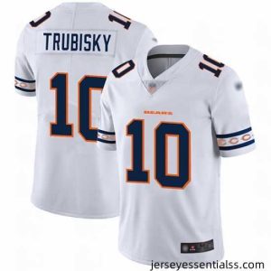Bears 10 Mitchell Trubisky White Mens Stitched Football Limited Team Logo Fashion Jersey
