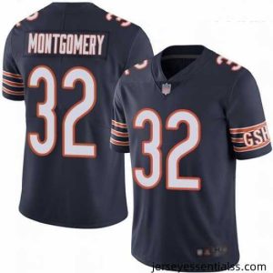 Bears #32 David Montgomery Navy Blue Team Color Stitched Football Vapor Untouchable Limited Jersey