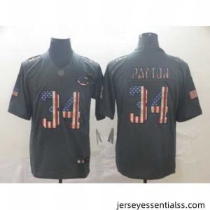Bears 34 Walter Payton 2019 Salute To Service USA Flag Fashion Limited Jersey