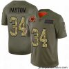 Bears 34 Walter Payton Olive Camo Stitched Football Limited 2019 Salute To Service Jersey