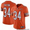 Bears #34 Walter Payton Orange Stitched Football Limited Rush 100th Season Jersey