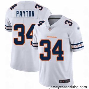 Bears 34 Walter Payton White Stitched Football Limited Team Logo Fashion Jersey