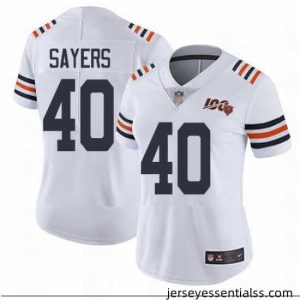 Bears 40 Gale Sayers White Alternate Stitched Football Vapor Untouchable Limited 100th Season Jersey