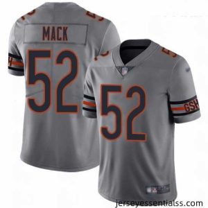 Bears #52 Khalil Mack Silver Stitched Football Limited Inverted Legend Jersey