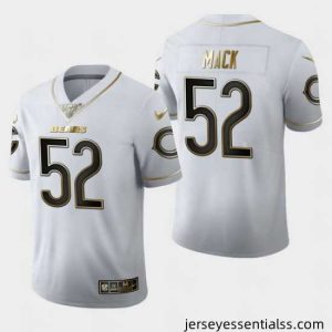 Bears 52 Khalil Mack White 100th Season Vapor Untouchable Limited Jersey