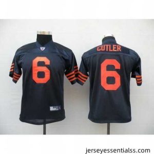 Bears #6 Jay Cutler Blue Orange 1940s Throwback Stitched NFL Jersey