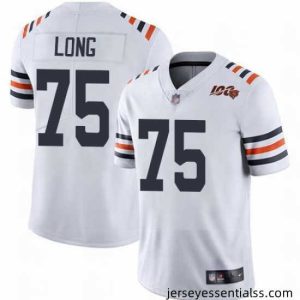 Bears 75 Kyle Long White Alternate Stitched Football Vapor Untouchable Limited 100th Season Jersey