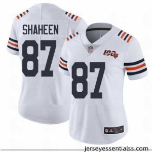 Bears 87 Adam Shaheen White Alternate Stitched Football Vapor Untouchable Limited 100th Season Jersey