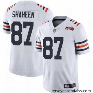 Bears 87 Adam Shaheen White Alternate Stitched Football Vapor Untouchable Limited 100th Season Jersey