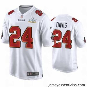 Carlton Davis Buccaneers White Super Bowl Lv Game Fashion Jersey