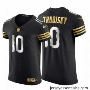Chicago Bears 10 Mitchell Trubisky Nike Black Edition Vapor Untouchable Elite NFL Jersey