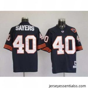 Chicago Bears 40 SAYERS blue throwback Jerseys