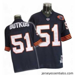 Chicago Bears 51 BUTKUS blue big number mitchellandness