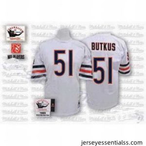 Chicago Bears 51 BUTKUS white mitchell and ness Jerseys