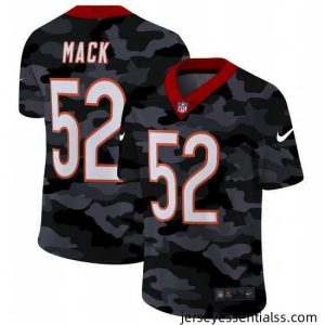 Chicago Bears 52 Khalil Mack Nike 2020 Black CAMO Vapor Untouchable Limited Stitched NFL Jersey